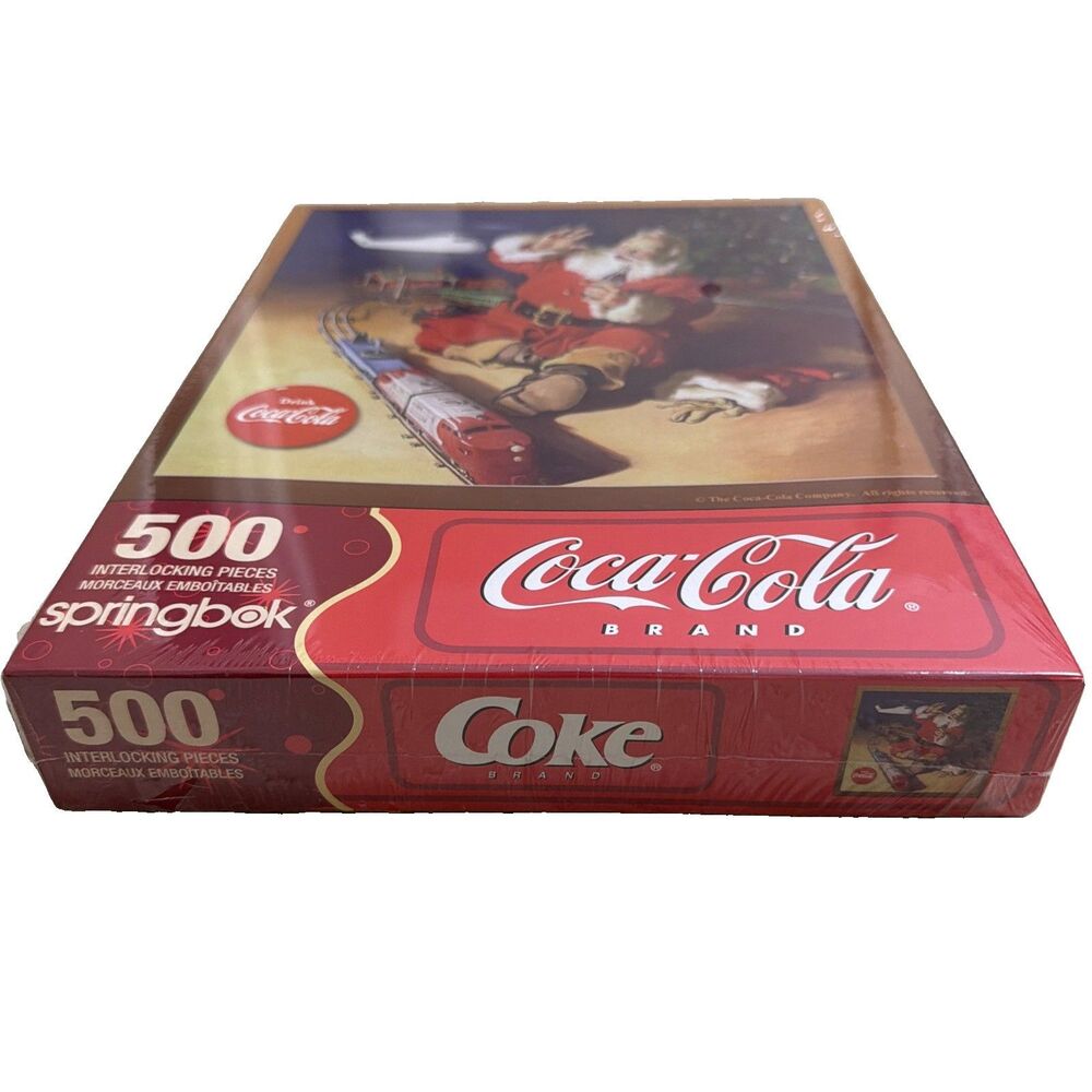 Vintage Springbok Jolly Junction Santa & Coca Cola 500 Piece Puzzle Sealed - Picture 4 of 5